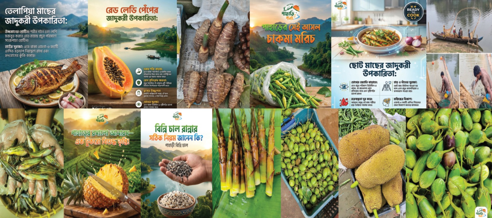 পাহাড়ি পণ্যের বিভিন্ন পণ্য